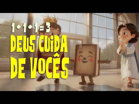 1+1+1 é 3 | Deus Cuida de Vocês 🙏✨ (Videoclipe Oficial) | Biblinha
